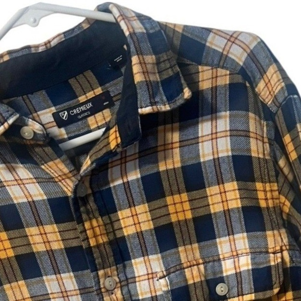 Cremieux Flannel Shirt Plaid Button Up Long‎ Sleeve Classic Fit Mens Size M